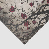 Gotische Rote Rosen & Thorns Seidenpapier (Ausschnitt)