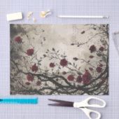 Gotische Rote Rosen & Thorns Seidenpapier (Handwerk)