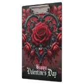 Gotische rote Rosen Valentinstag Klemmbrett (Links)