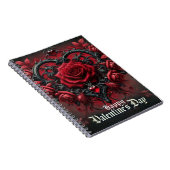 Gotische rote Rosen Valentinstag Notizblock (Rechte Seite)
