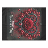 Gotische rote Rosen Valentinstag Tischdecke (Vorderseite (Horizontal))