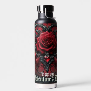 Gotische rote Rosen Valentinstag Trinkflasche