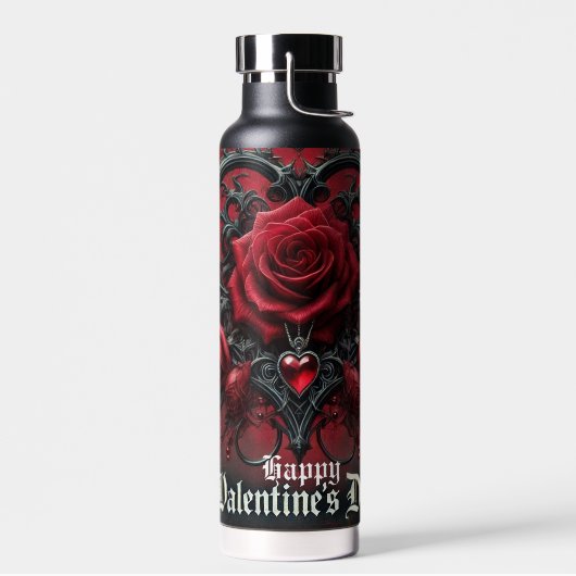 Gotische rote Rosen Valentinstag Trinkflasche (Links)