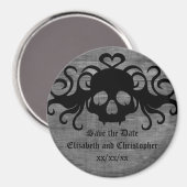 Gotische Save the Date Hochzeit Magnet (Vorderseite/Rückseite)