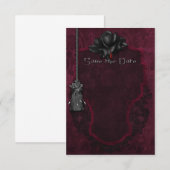 Gotische Save-the-Date-Karte Save The Date (Vorne/Hinten)