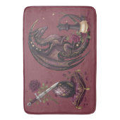 Gotische Schachmattstellung Drache  Badematte (Vorderseite Vertikal)