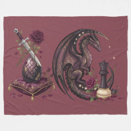 Gotische Schachmattstellung Drache Fleecedecke