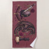 Gotische Schachmattstellung Drache  Strandtuch (Vorderseite)