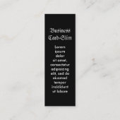 Gotische Schädel-Dame Mini Visitenkarte (Rückseite)