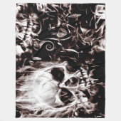 Gotische Schädel-extreme Spritzpistolen-Kunst Fleecedecke (Vorderseite)