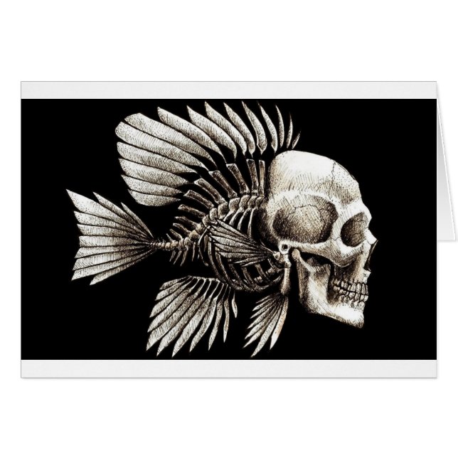 GOTISCHE SCHÄDEL-FISCHE (Vorderseite (Horizontal))
