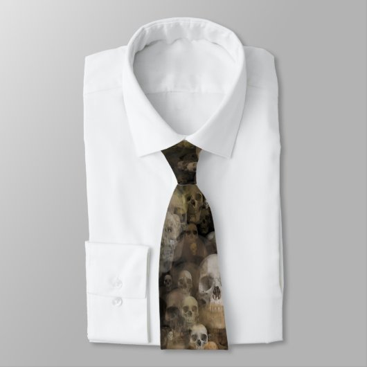 Gotische Schädel Krawatte (Gebunden)