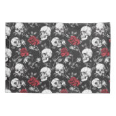 Gotische Schädel und Rose Bettzeug Kissenbezug (Rückseite)