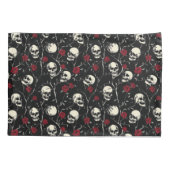 Gotische Schädel und Rose Bettzeug Kissenbezug (Rückseite)