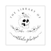 Gotische SchädelBlume aus der Bibliothek des Buche Gummistempel (Prägung)
