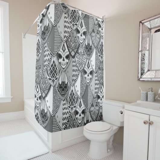 gotische Schilde bw. Duschvorhang (Beispiel)