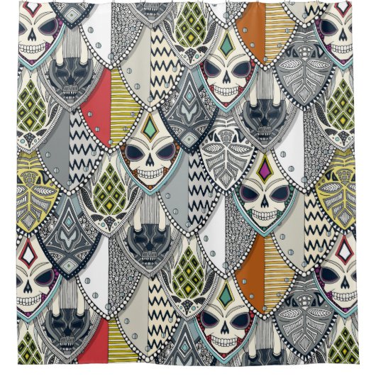 gotische Schilde Duschvorhang (Vorderseite)