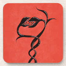 Gotische Schlangen rot und schwarz