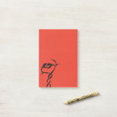 Gotische Schlangen rot und schwarz Post-it Klebezettel (Auf Schreibtisch)