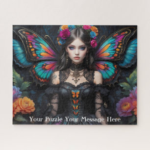 Gotische Schmetterlingsfrau Puzzle