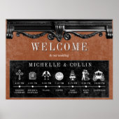 Gotische Schwarz-Rost-Reihenfolge von Veranstaltun Poster (Vorne)