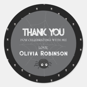 Gotische Schwarz-Weiß Geburtstag Runder Aufkleber