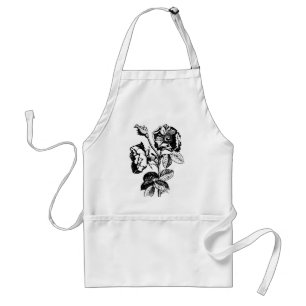 gotische Schwarze Antike Rose Schürze