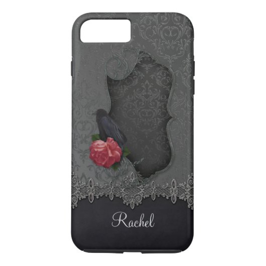 Gotische schwarze graue Case-Mate iPhone hülle (Rückseite)
