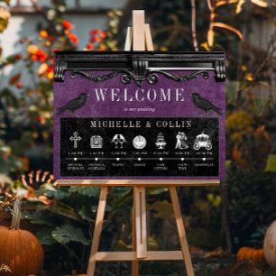 Gotische Schwarze Ravens & Lila Veranstaltungsreih Poster