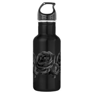 Gotische schwarze Rosen Edelstahlflasche