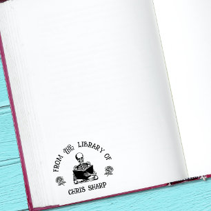 Gotische Skeleton-Rose aus der Buchbibliothek Permastempel