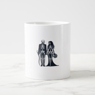 Gotische Skelett Braut & Bräutigam – Bis dass der Jumbo-Tasse