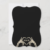 Gotische Skelettheirat Einladung (Rückseite)