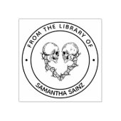 Gotische Skulls dunkel aus der Bibliothek des Buch Gummistempel (Prägung)