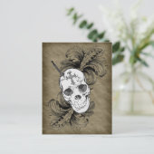 Gotische Skulls und Barockpostkarte Postkarte (Stehend Vorderseite)