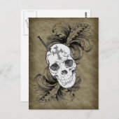 Gotische Skulls und Barockpostkarte Postkarte (Vorne/Hinten)