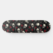 Gotische Skulls und Rose Skateboard (Horizontal)
