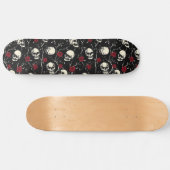 Gotische Skulls und Rose Skateboard (Horizontal)