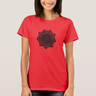 GOTISCHE SONNE Schwarze keltische Knoten T-Shirt