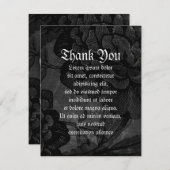 Gotische Spinne auf der Blume Dankeskarte (Vorne/Hinten)