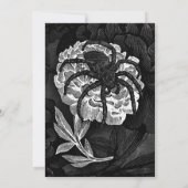 Gotische Spinne auf der Blume Save The Date (Rückseite)
