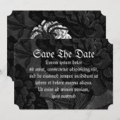 Gotische Spinne auf der Blume Save The Date (Vorne/Hinten)