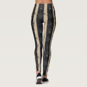 Gotische Spinne und gestreiftes Halloween-Muster Leggings (Rückseite)
