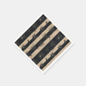 Gotische Spinne und gestreiftes Halloween-Muster Serviette (Ecke)