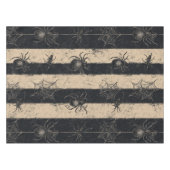 Gotische Spinne und gestreiftes Halloween-Muster Tischdecke (Vorderseite (Horizontal))
