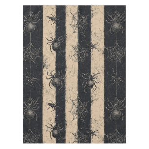 Gotische Spinne und gestreiftes Halloween-Muster Tischdecke