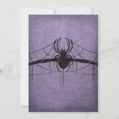 Gotische Spinnen-Halloween-Hochzeit Einladung (Rückseite)