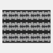 Gotische Spitzen, Schädel und Rose, 3 Design Geschenkpapier Set (Vorderseite 2)