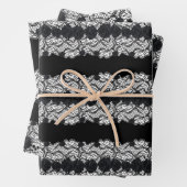 Gotische Spitzen, Schädel und Rose, 3 Design Geschenkpapier Set (Beispiel)