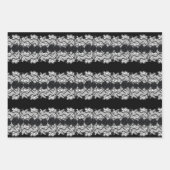 Gotische Spitzen, Schädel und Rose, 3 Design Geschenkpapier Set (Vorderseite)